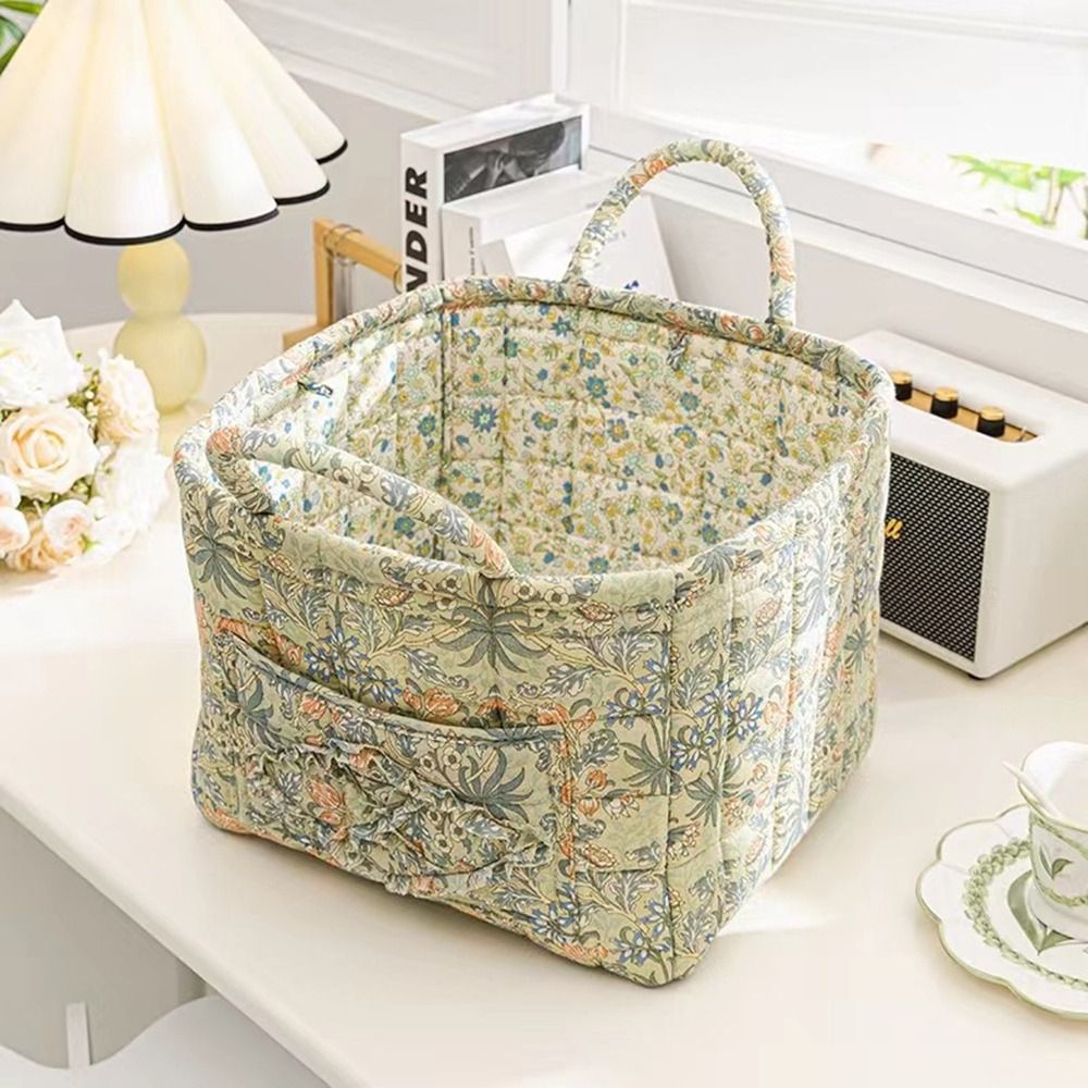 Mir de Rangement en Tissu de Style Pastoral, Cadre d'Organisation des Débris, Empilable et Lavable