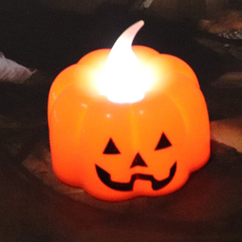 Mini led-sfeer pompoen licht speelgoed schattige cartoon decoratie nachtlampje kaarslicht halloween speelgoed pompoenlamp: Grimas