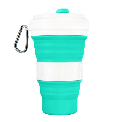 550ml Folding Silicone 10 kleur Draagbare Siliconen Telescopische Drinken Inklapbare koffie cup vouwen silica cup met Deksels Reizen: Style 6