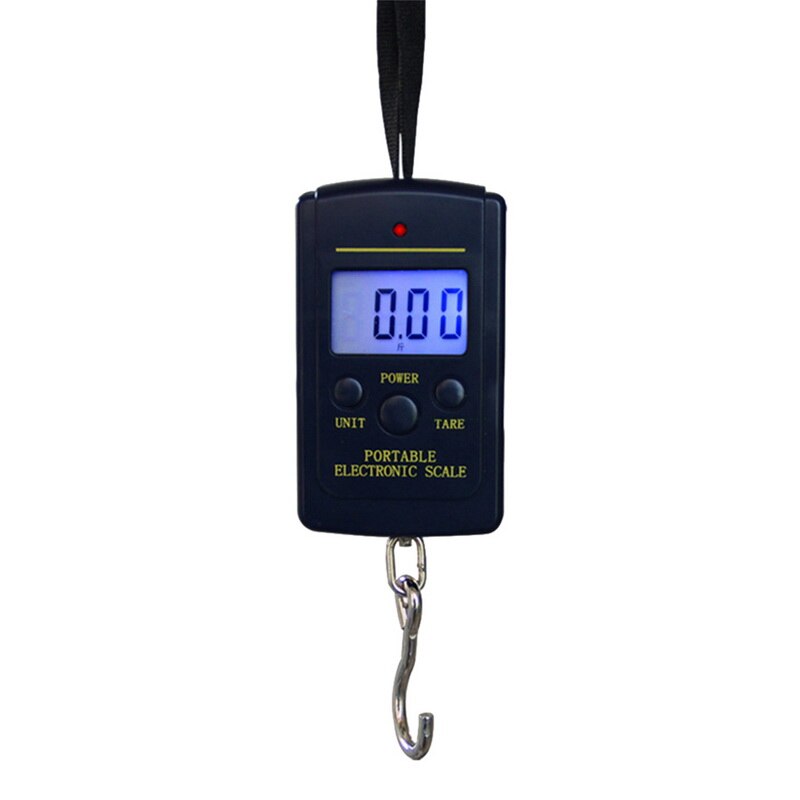 1PC Draagbare Mini Bagage Haak Schaal Elektronische Schaal Gewicht Balance LCD Backlight Draagbare 100g/40kg Digitale opknoping Schaal
