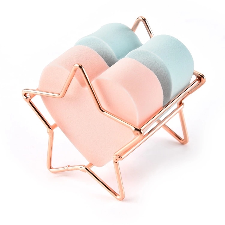 1pc sminkesvamp pudderstativ eggpulver puff brakett boks tørketrommel arrangør skjønnhetshylle holder skrivebordsoppbevaring