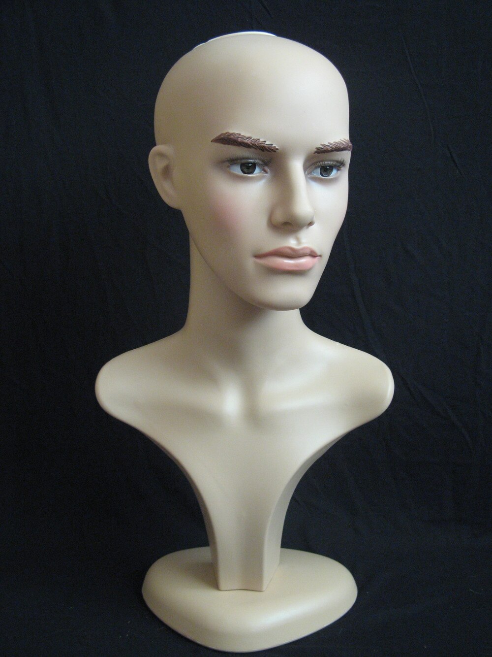 mannequin manequin dummy realistisk plast mannlig mannequin hode til parykk solbrille skjerf smykker hatt vise