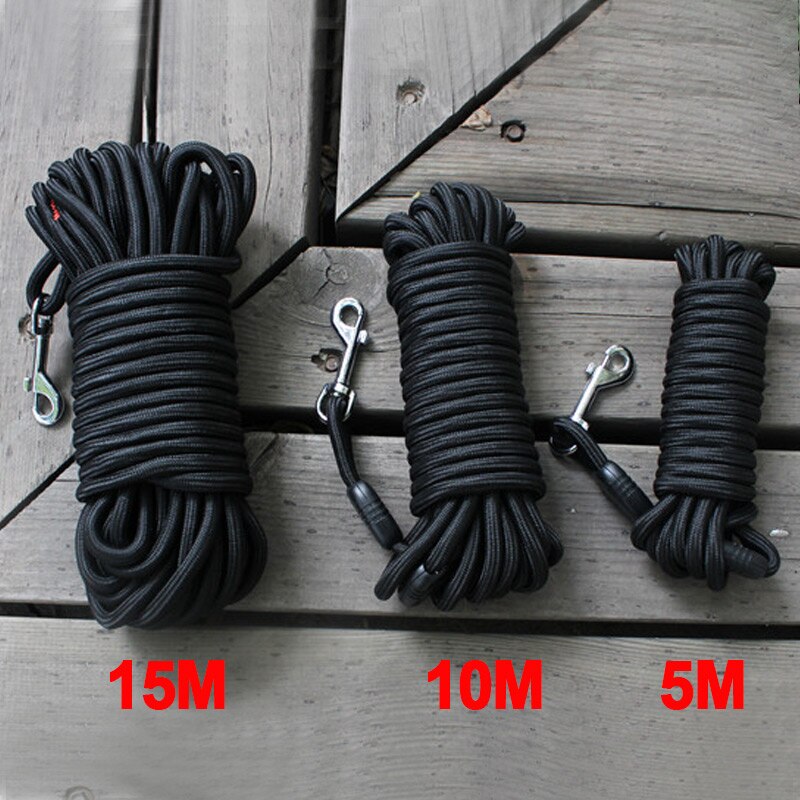 Hond Nylon Leash Lange Tracking Ronde Touw Outdoor Walking Training Huisdier Lead Riemen Voor Kleine Medium Grote Honden 5M/10M/15M