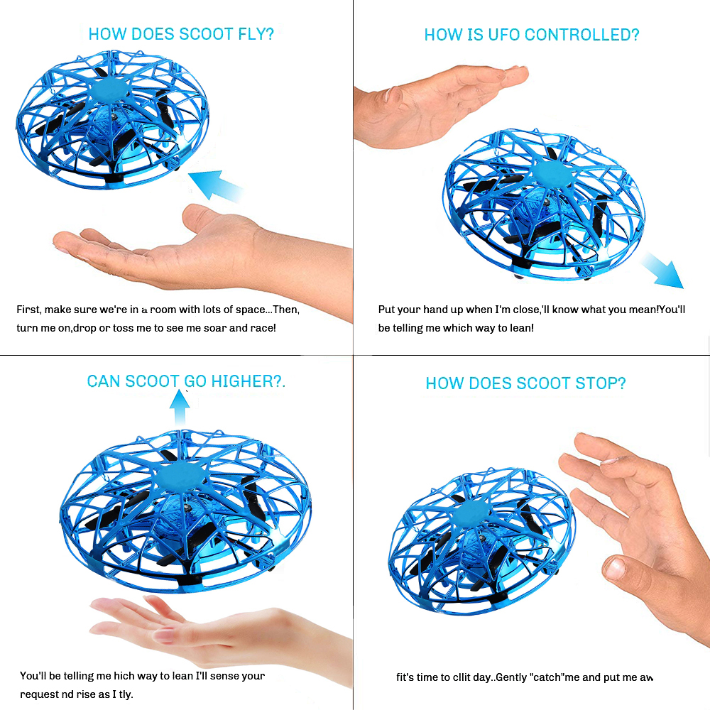 Four-axis Mini Drone Gesture Sensing Quadcopter UFO RC Drone Cool Toys for Children Intelligent Height Flying Quadcopter Drone