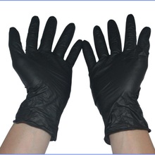 50/100PCS Zwarte Kleur Wegwerp Latex Handschoenen Tuin Handschoenen Voor Huis Schoonmaken Rubber Of Schoonmaak Handschoenen Universele Voedsel handschoenen
