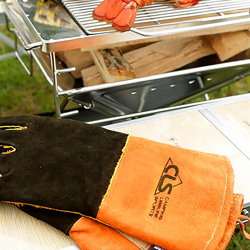 1 par Durable resistente al calor guante para acampada barbacoa guantes de protección para aislamiento de calor al aire libre Camping