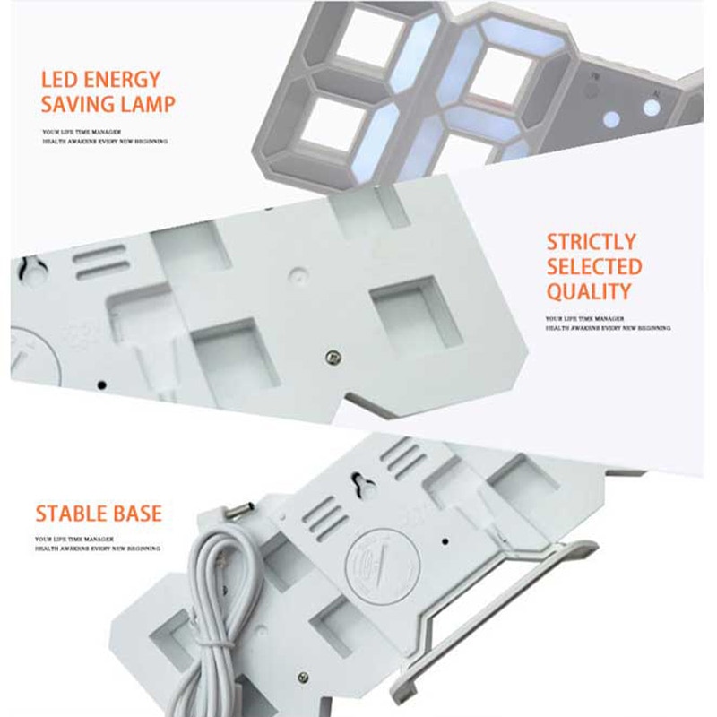 3D portato sveglia digitale desktop posticipare scrivania campana dati ora centigrado temperatura luce notturna Schermo orologio elettronico pendolo
