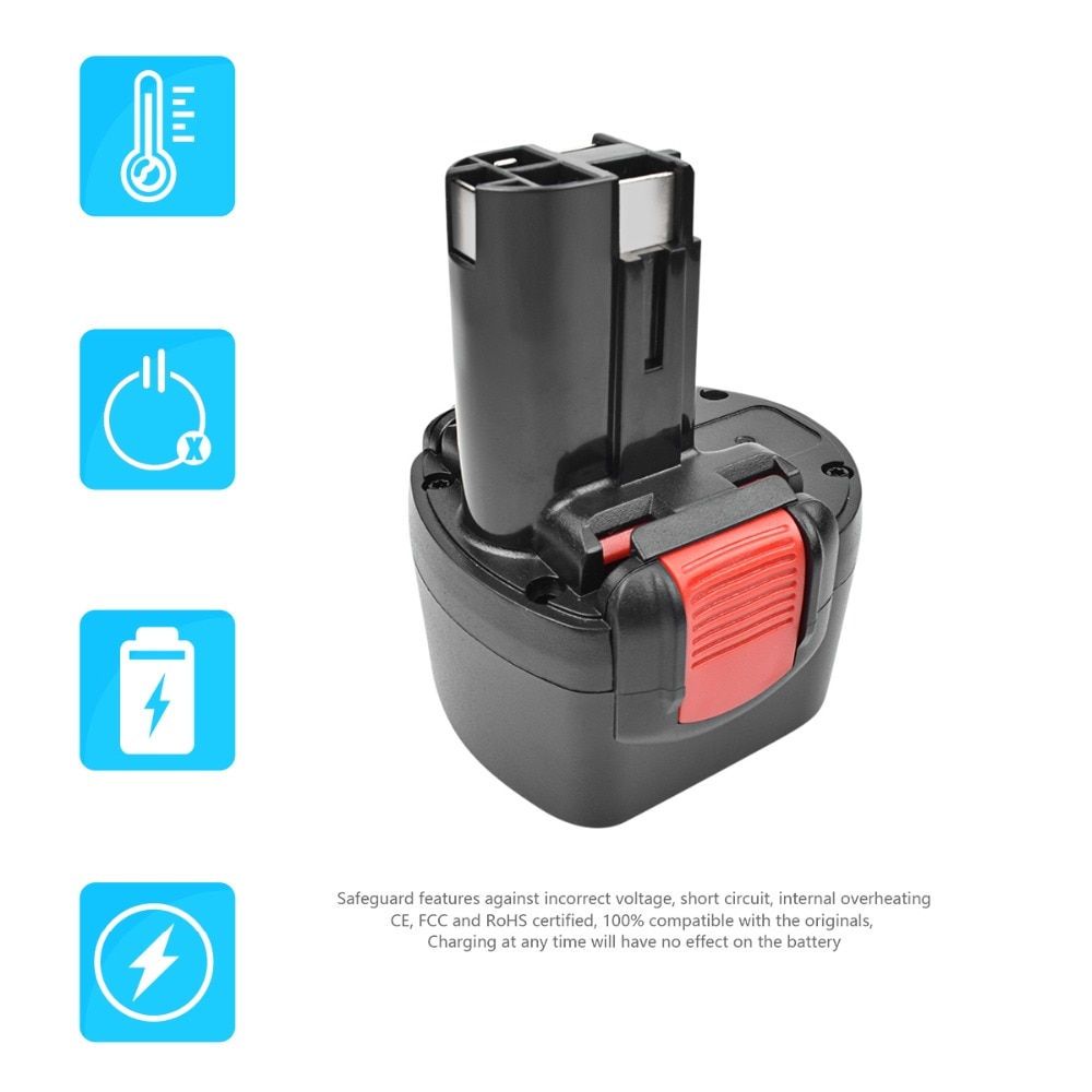 BATTOOL for Bosch 3000mAh 9.6V NI-MH BAT048 Rechargeable Battery PSR 960 BH984 BAT119 BAT100 BAT001 BPT1041 BH974 2607335260