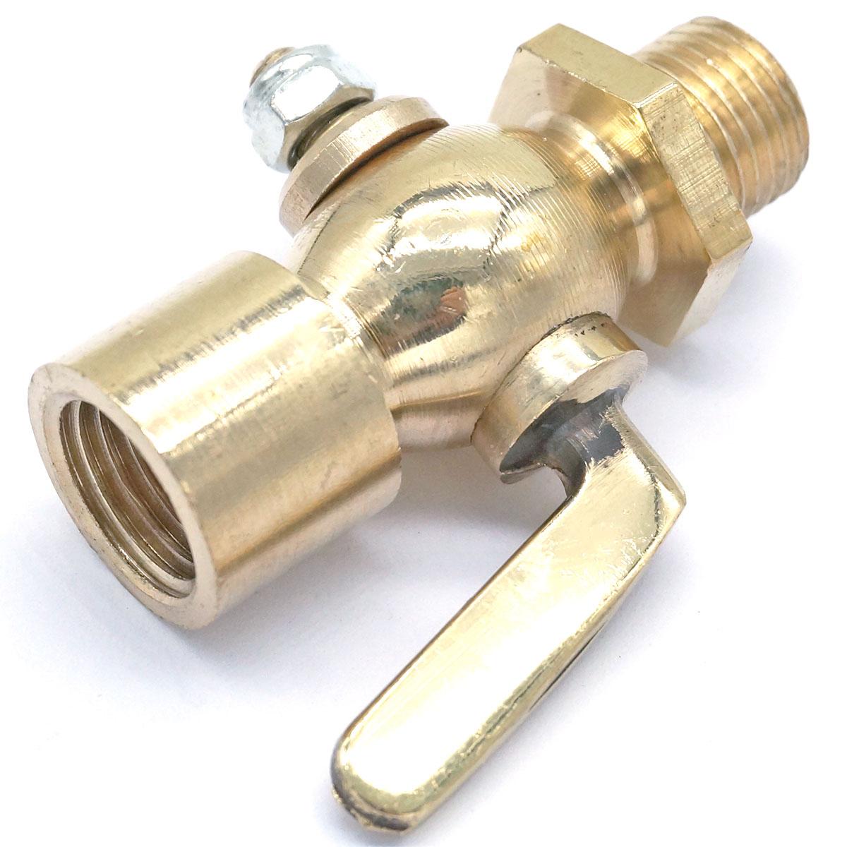 Llave de purga de drenaje de latón, válvula de cierre de 1/4 &quot;BSP macho a rosca hembra M14x1.5mm para combustible, Gas, aceite y aire