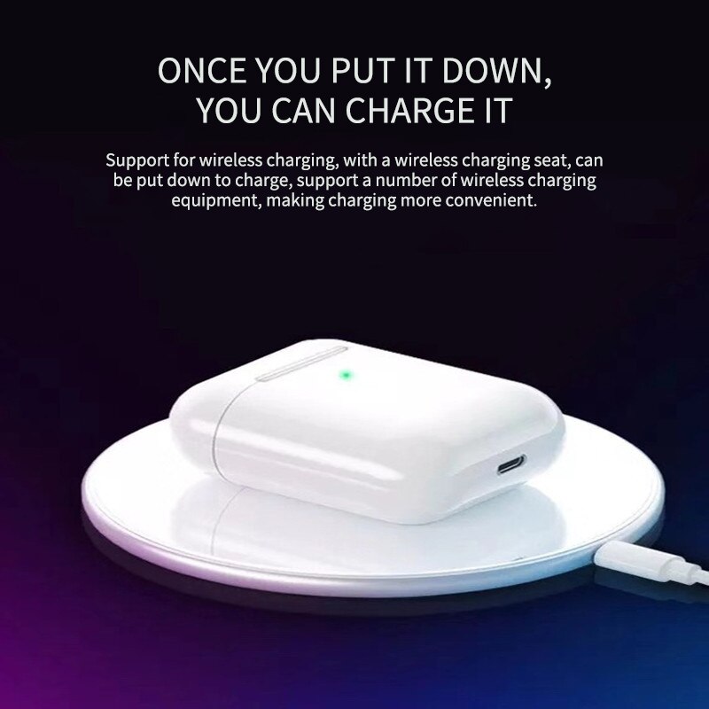 Stazione di Ricarica Wireless Dock Pad per Apple AirPods 2/3 - Carica Rapida Pad da Scrivania Micro USB