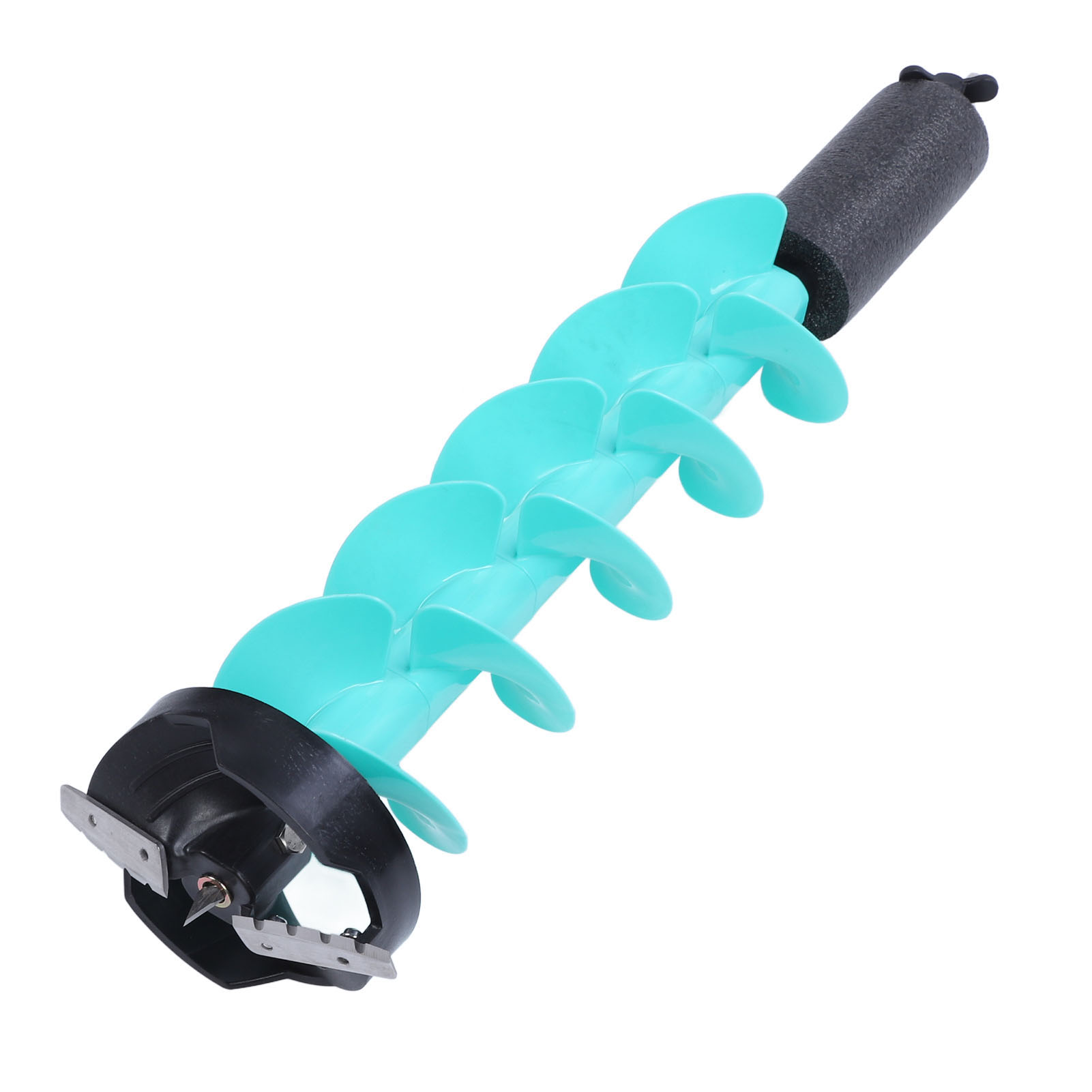 Ice Fishing Auger Electric Drill Nylon Floating Auger with 2 Blades and Locating Device 6 Inch Rotating Diameter