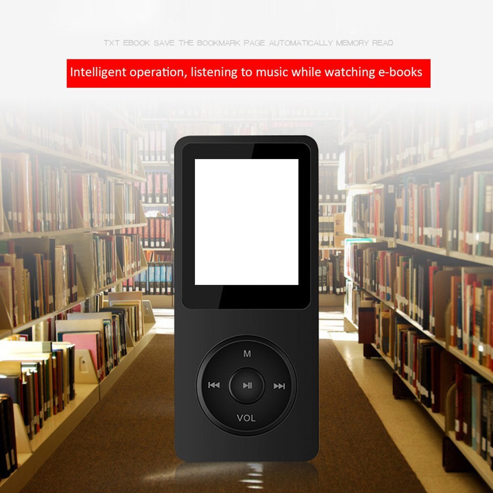 Ultra-Thin MP3 Player - 80H Playback - Lossless Hi-Fi Audio - FM Radio - Recorder - Built-in Speaker