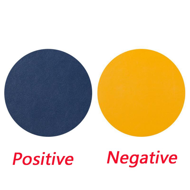 Double-sided Mouse Pad Waterproof PU Leather Round Shape Mousepads Desk Mat Office Gaming Mouse Pad For Laptop Compute: 07