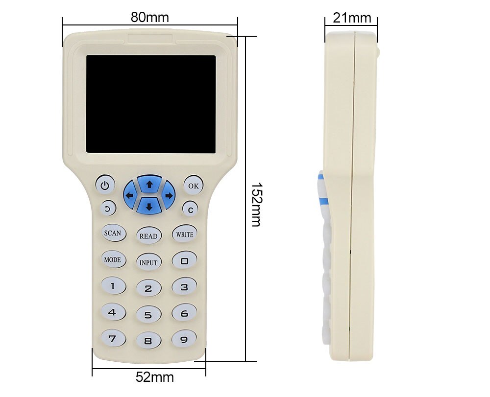 Handheld Id Volledige Frequentie Smart Key Schrijver Ic Hoge Encryptie Decryptie Replicator Cuid Kaartlezer Fuid Copier Programmeur