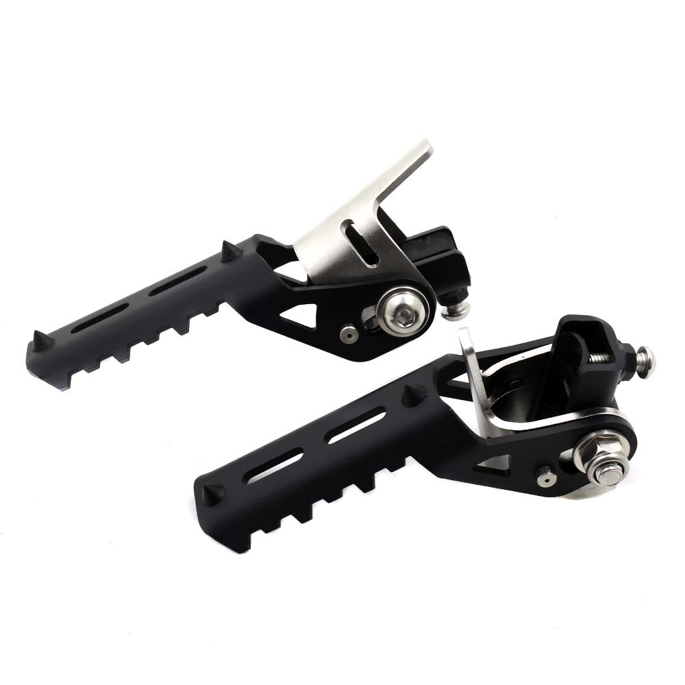 For BMW R1200GS LC Motorcycle Highway Pegs Pegs For Pipes Triumph Tiger Explorer Clamps to 22mm 25mm diameter tube: Black