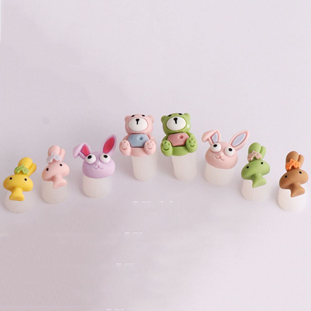 8pcs Fun Soft Silicone Toe Separators Candy Color Daisy Animals Foot Finger Divider Pedicure Nail Art Tools: 07