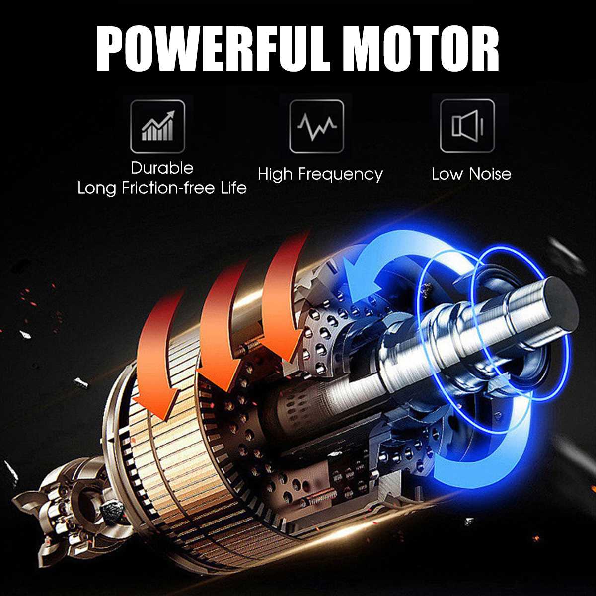 22 Gear Elektrische Massager Percussie Massage Gun Verlichten Spier Pijn Therapie Vibrator Apparaat Met 11 Massager Heads 8000r/Min