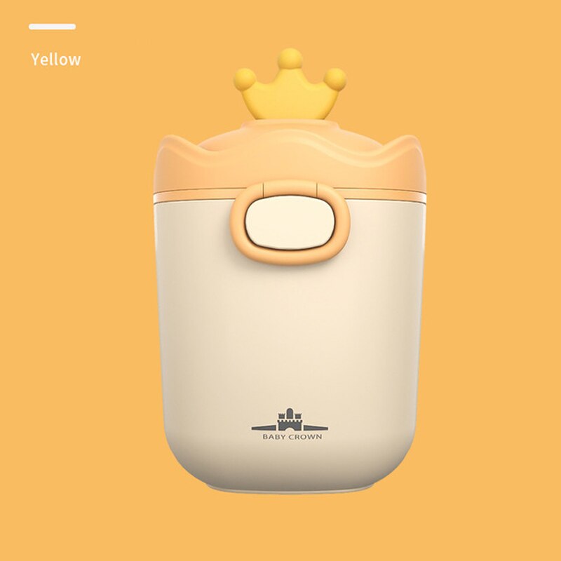 Baby Portable Infant Milk Powder Box Food Storage Box Formula Dispenser BPA Free Cartoon Toddler Snacks Cup Container Kids: Big Yellow