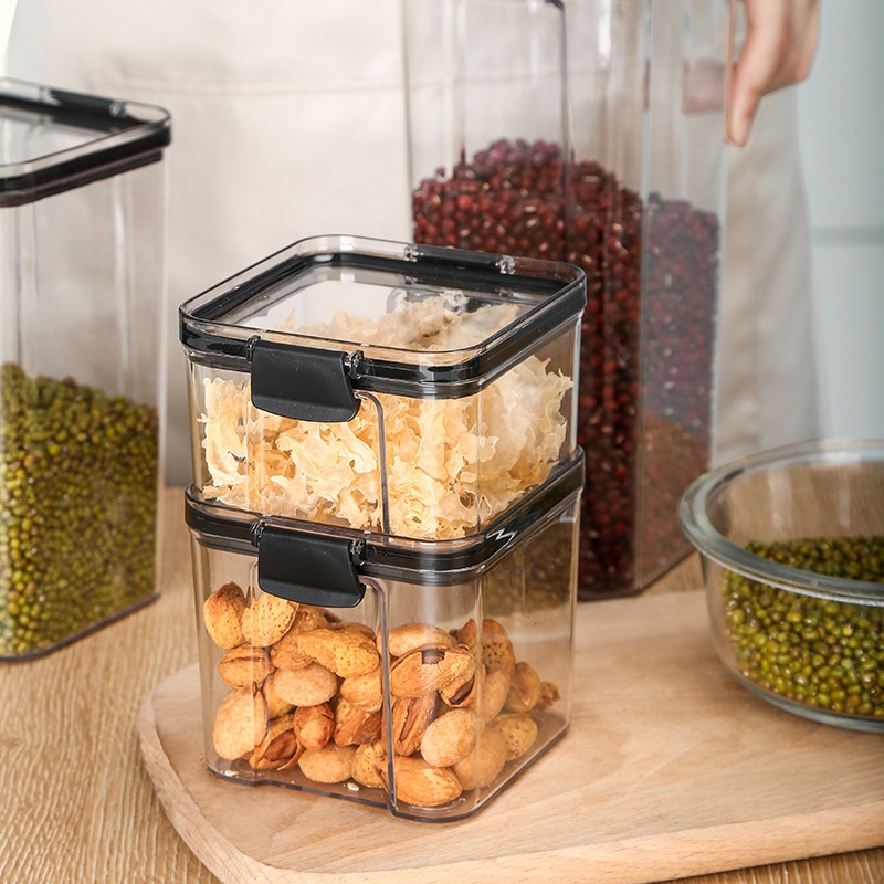 Food Candy Container Kitchen Sealed Box for Cereals Multigrain Dry Food Milk Powder Sugar Organizer Jar