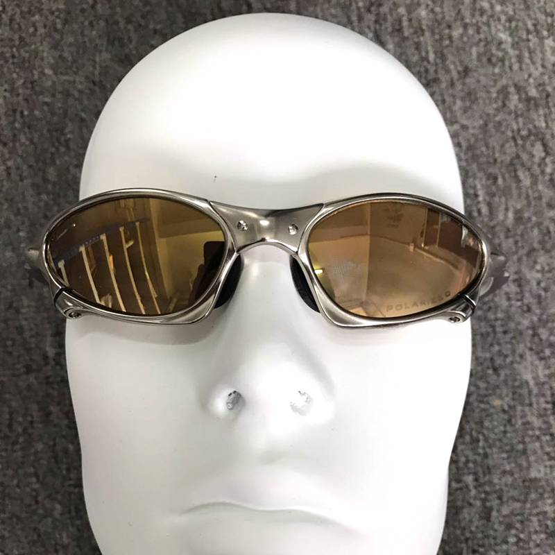 MTB Man Polarized Sunglasses Cycling Glasses UV400 Fishing Sunglasses Metal Bicycle Goggles Cycling Eyewear Riding Glasses H8-3: Gold