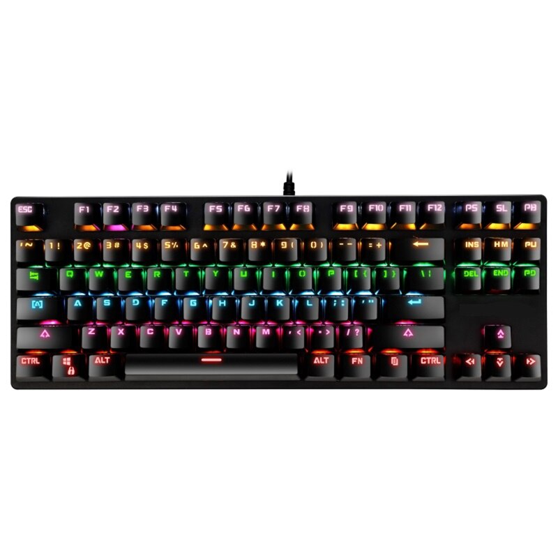 Mechanical Keyboard 87 Keys Switch Wired Gaming Keyboards with RGB Backlight L4MD