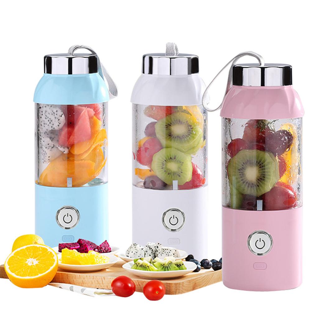 500ML Household Juicer Fruit Shake Mixer Mini Portable Multi-Function USB Charging Juicer Cup Fruit Electric Juice Mixing Cup