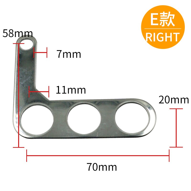 12V Stainless Steel LED Motorcycle Switch ON-OFF Handlebar Adjustable Mount Waterproof Switches Button Fog Light Warning Light: Model E(Right)