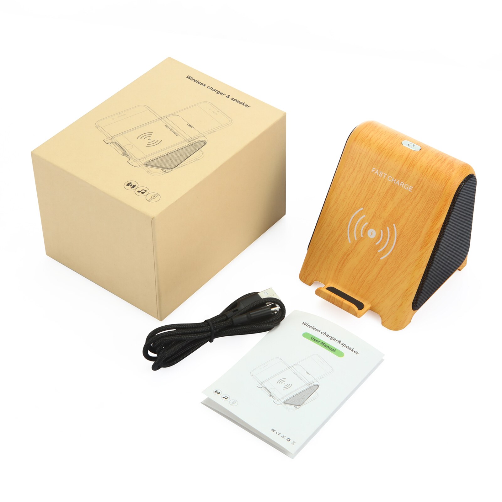 Wireless Charging Speaker Portable Bluetooth Speaker Small Speaker Desktop Stand Stereo Mini Subwoofer