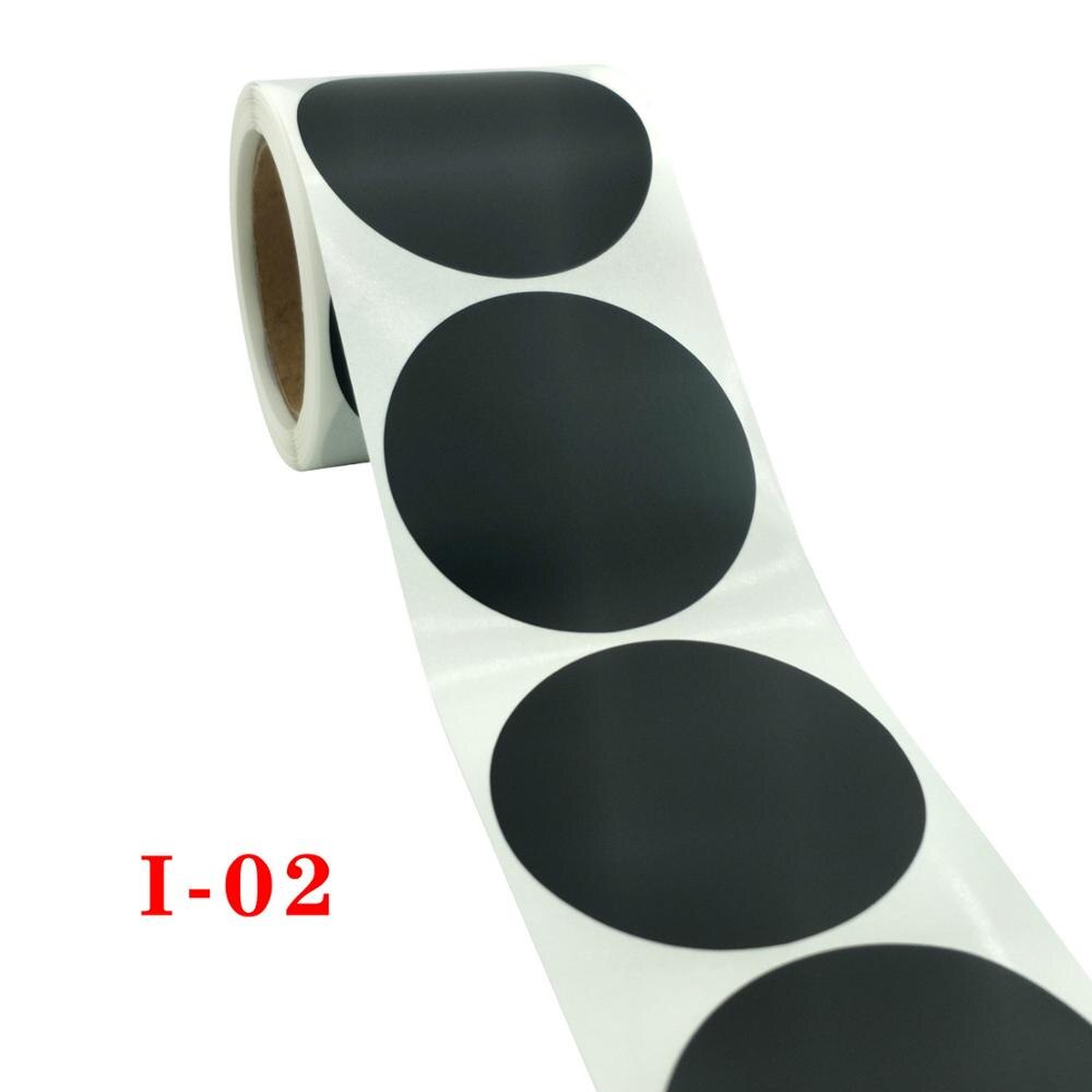 120pcs Black Blank Roll Stickers DIY Removable Writing Blackboard Sticker Label Household Kitchen Products Self Adhesive Tag