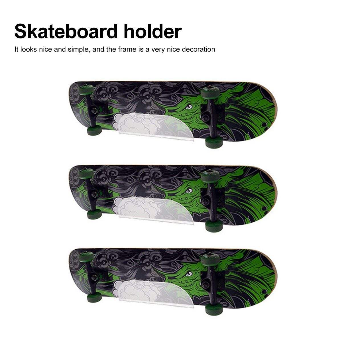 Skateboard Magazijnstelling Acryl Muur Gemonteerde Skateboard Display Stand Beugel