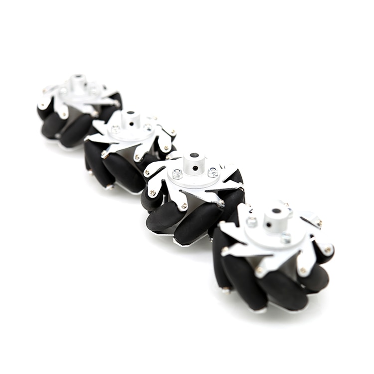 4pcs/set 60mm Metal Mecanum Wheel Omni-directional Wheel for Arduino Raspberry Pi DIY Robotic Car,Move horizontally