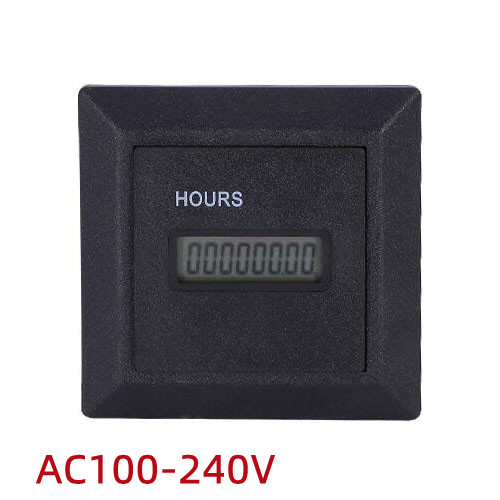 With (without) Reset Button Timer Square Counter Digital 0-99999.9 Hour Meter Hourmeter Gauge Hour Meter: Orange