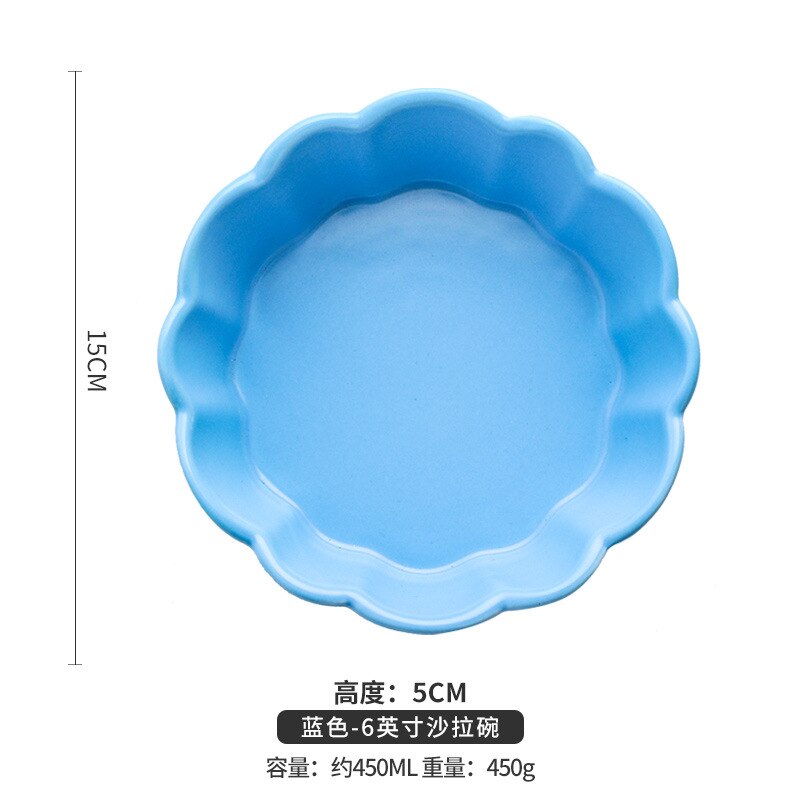 Ceramic Salad Bowl Net Red Cheese Baked Rice Baking Baking Bowl Fruit Dessert Home: Army Green