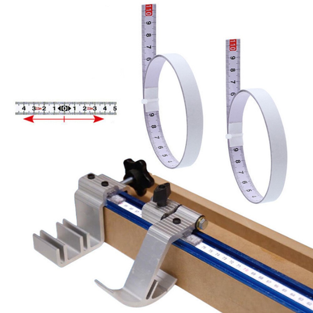 Self Adhesive Ruler Mitre Rail Measuring Tape Steel Mitre Saw Scale for T-track Router Table Band Saw Woodworking Tool