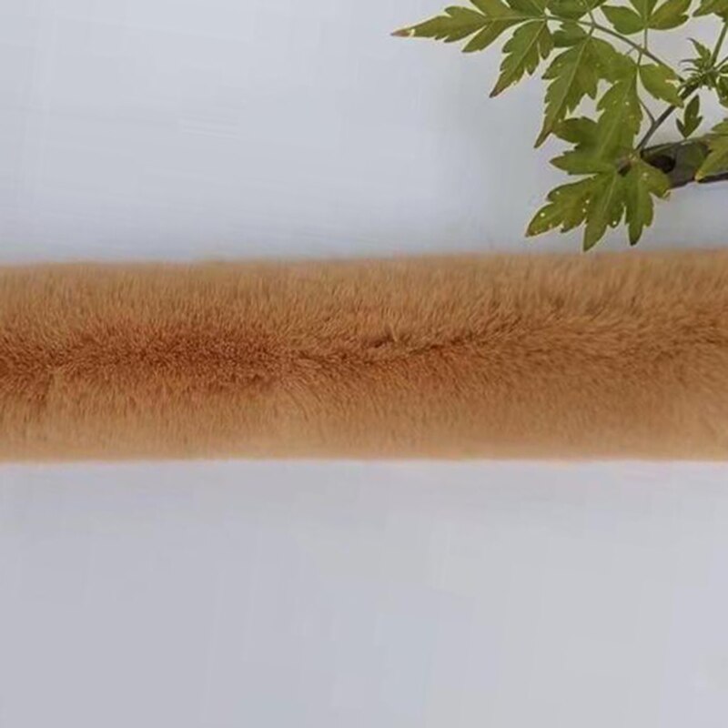 1M Verdikte Kunstmatige Konijnenbont Trim Kleding Accessoire Faux Fur Strips Voor Trui Jas Hood Hat Diy Pluizige Kledingstuk materialen: YELLOW