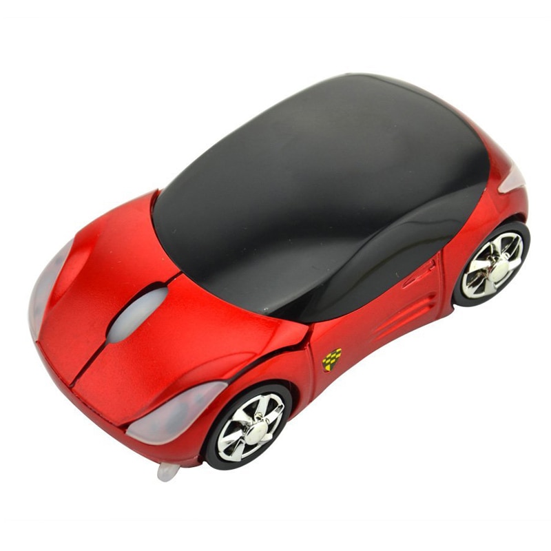 XQ – souris optique sans fil 2.4Ghz pour ordinateur Portable, accessoire de jeu, de luxe, en forme de voiture, pour PC et Portable: red