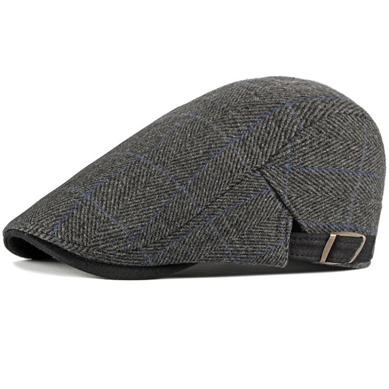 Donna uomo cappelli 2019 berretti berretti nero a spina di pesce strillone panettiere ragazzo cappelli tweed berretto piatto cappello da uomo inverno autunno cappelli Boinas