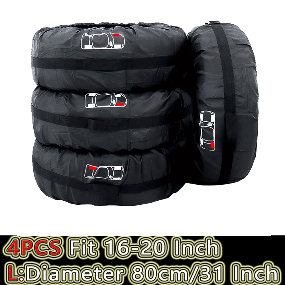 4 Teile/los Auto Reserverad Abdeckung Auto Rad Reifen Lagerung Taschen Staubdicht Schutzhülle Auto Styling Fahrzeug Reifen Zubehör: MULTI