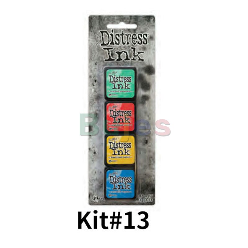 Ranger Tim Holtz Distress Ink Pad Kits, Mini Old Color Retro Stamp Pad Ink Pad 64 Colors School Office Supplies: KIT 13