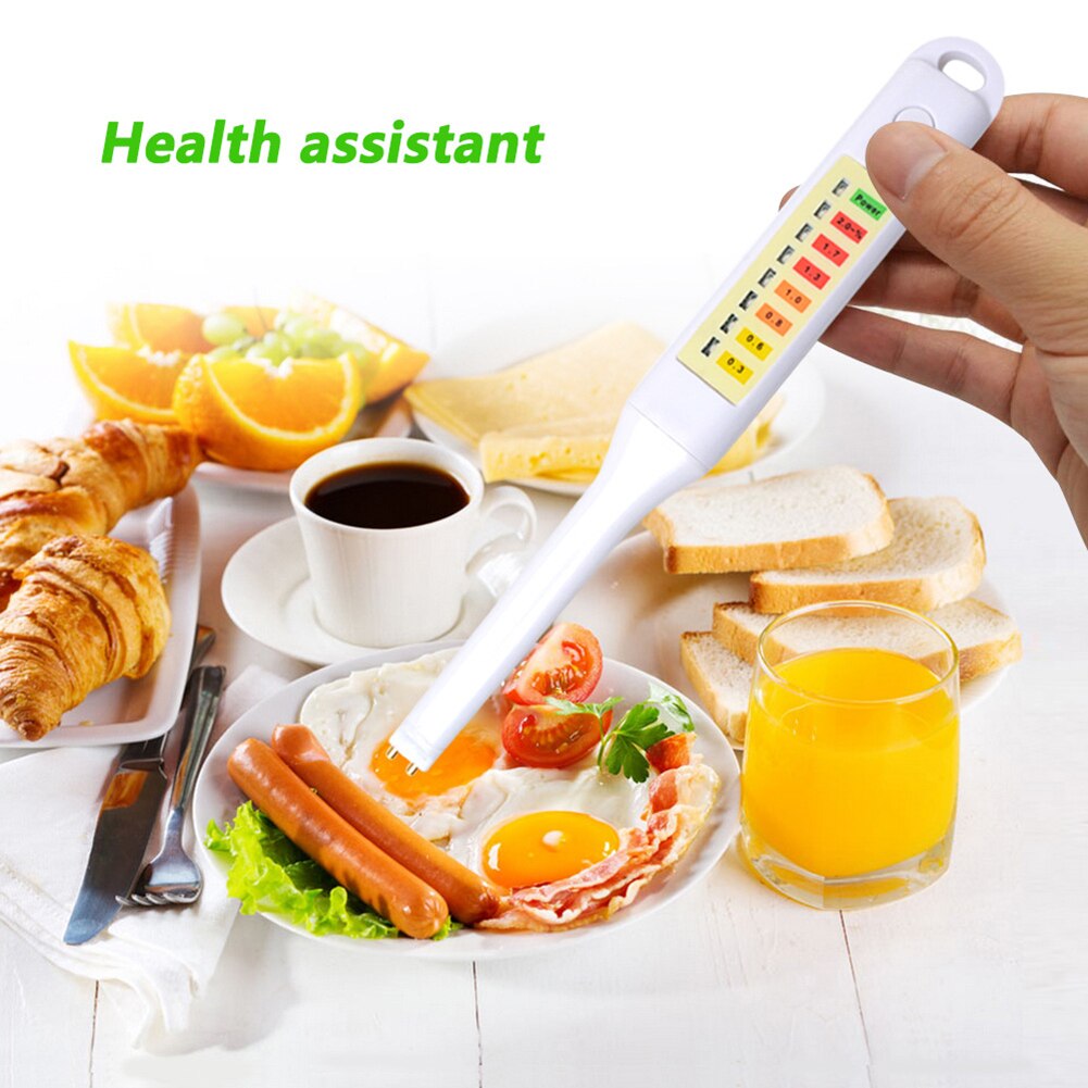 Electronic Food Salinity Tester Pen LED Indicator Food Salt Analyzer Detector Soup Salinometer Concentration Meter for Kitchen