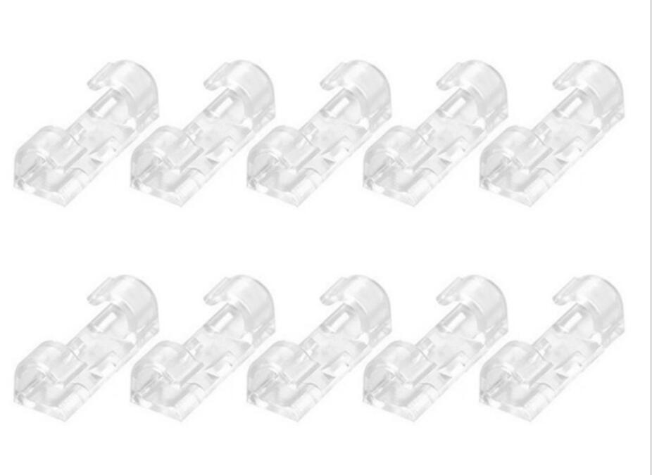 VIP Kabel Veranstalter Draht Wickler Silikon binden Fixer Draht Verwaltung Schnur Clip Büro Schreibtisch Telefon Kabel Halfter: transparent / 40 Stck