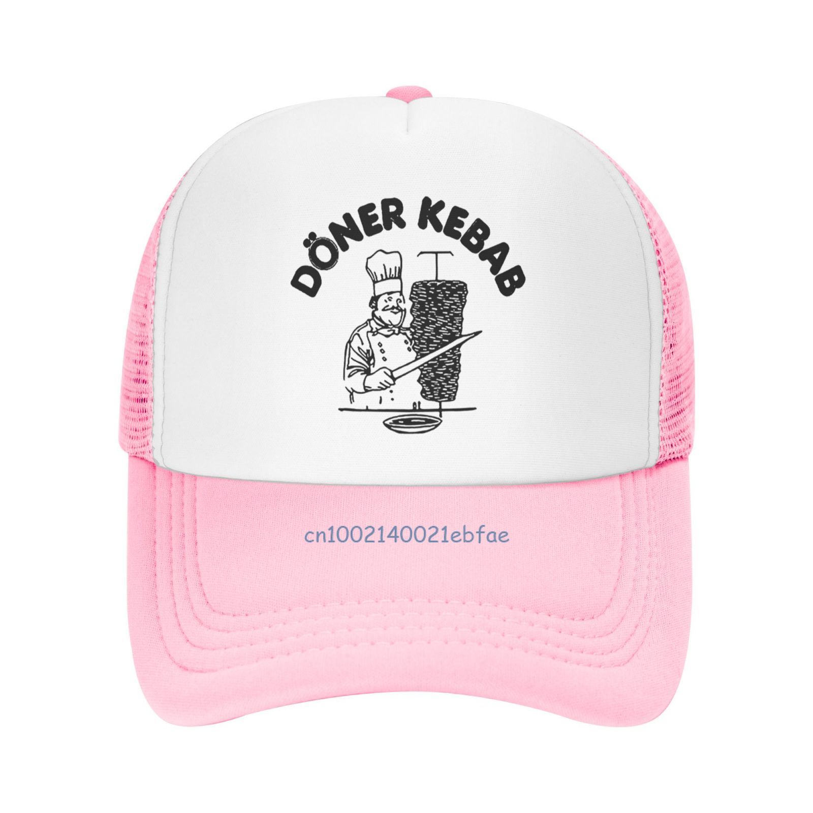 Funny Doner Kebab Baseball Cap Summer Breathable Mesh Caps Unisex Sun Protection Fishing Hats Adjustable Snapback Hat: Silver