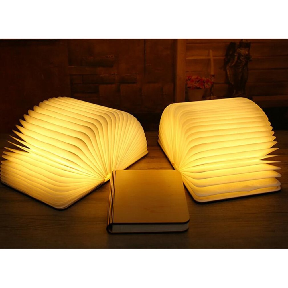 Wooden Dupont Paper Led Page Turn Book Light Night Light Book Light Yellow Light / White Light