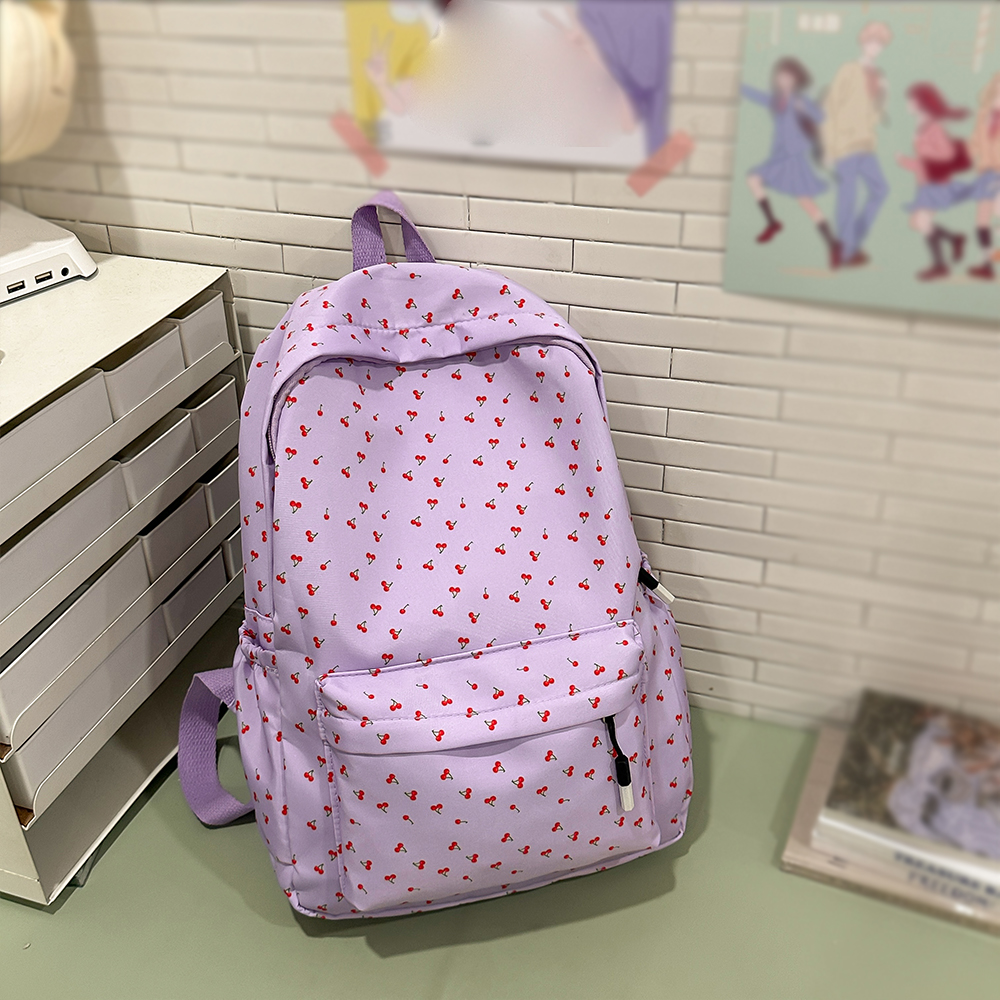 Leuke cartoon bedrukte rugzak, harajuku-stijl, veelzijdige niche-rugzak, meisjesrugzak: Sky Blue