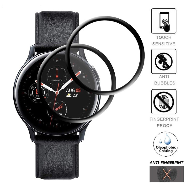 Screen Protector Voor Samsung Galaxy Horloge Actieve 2 44Mm 40Mm Hd 3D Transparante Zachte Film Glas Smart Horloge waterdichte Protectors