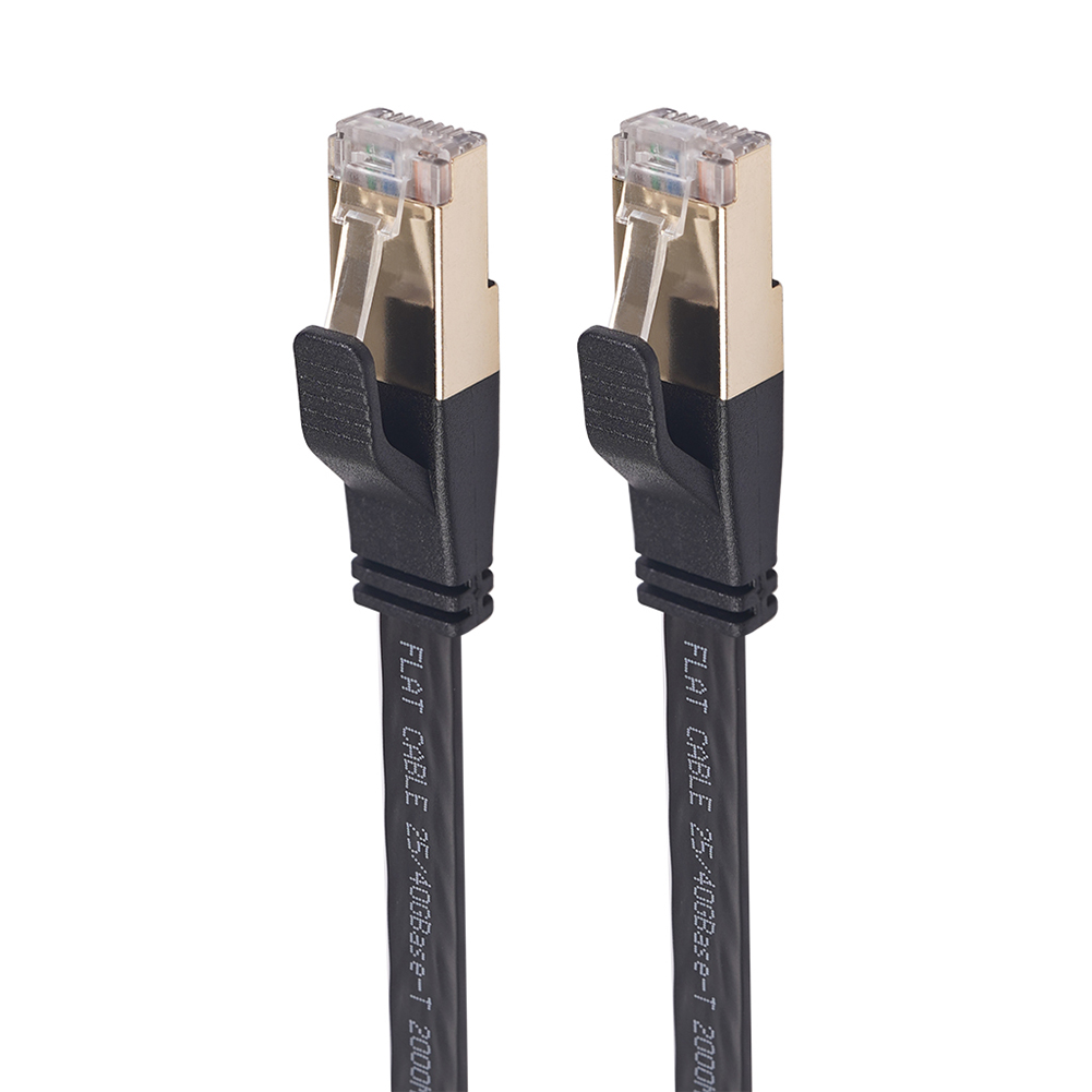 SFTP 40Gbps Cat8 Ethernet Cable Network LAN Patch Cord Gold Plated RJ45 Connector Cat 8 Flat Wire for Router Modem Computer PC