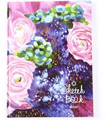 dibujo de bocetos en blanco, pintura de 50 páginas, 100 hojas, precioso cuaderno de papel, libro de bocetos, suministros para oficina y escuela,: Pink Rose