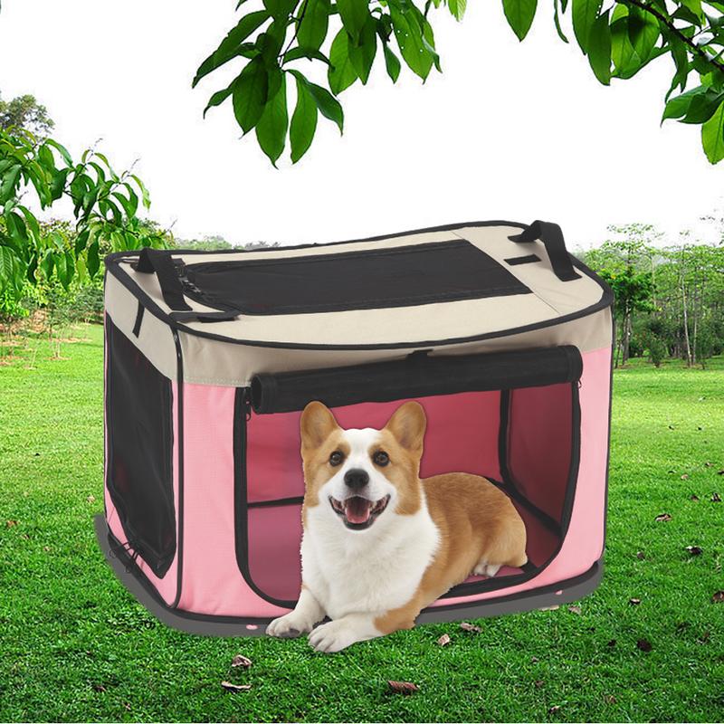 Car Wire Folding Pet Box Large Medium And Small Outdoor Portable Foldable Room Cat Dog Pet Cage Pet Nest