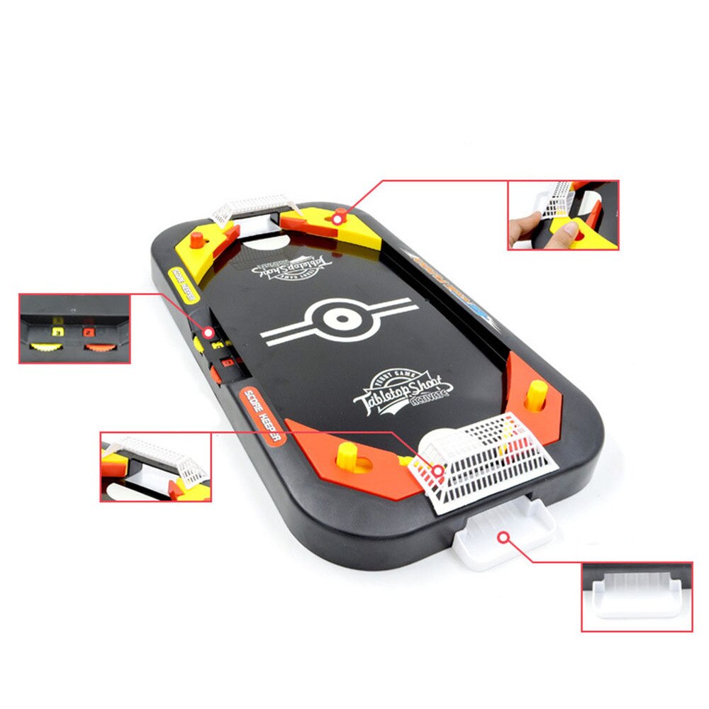 1Pc Table Ice Hockey Mini Table Games Hockey Competition for Two Educational Plaything (Black)