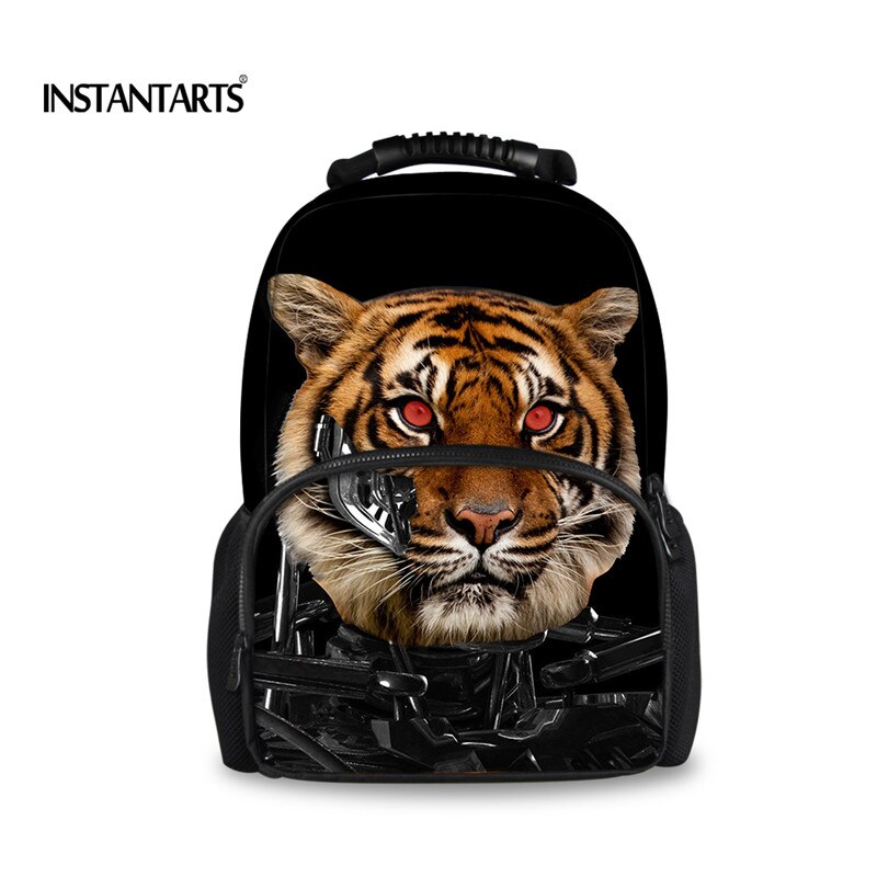 INSTANTARTS Cool Tiger Zebra Men Felt Backpack Travel Laptop Bagpacks for Male 3D Animal Printing Backpacks Boys Mochila Escolar: CC1104A
